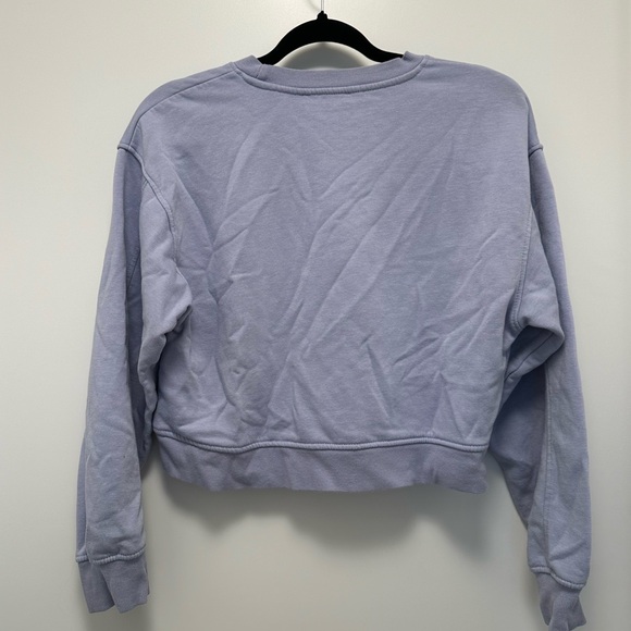 ZARA Purple Cropped Sweatshirt - Picture 2 of 3
